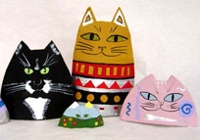 Papier Mache Sally Cats